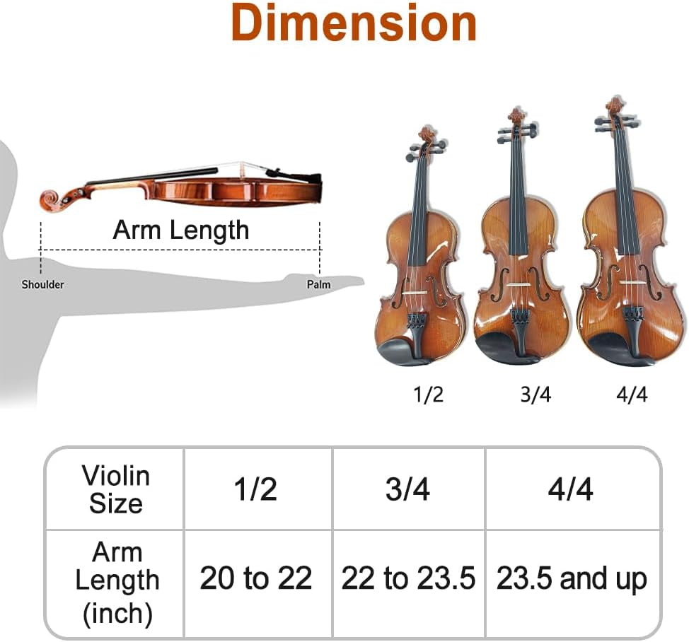 4 String Violin Kit, 4/4 3/4 1/2 Flame Maple Spruce Solid Wood Ebony Fittings Case,Bow,Tuner,Clean Cloth,Extra String,Shoulder Rest Handmade for Beginners Yellow
