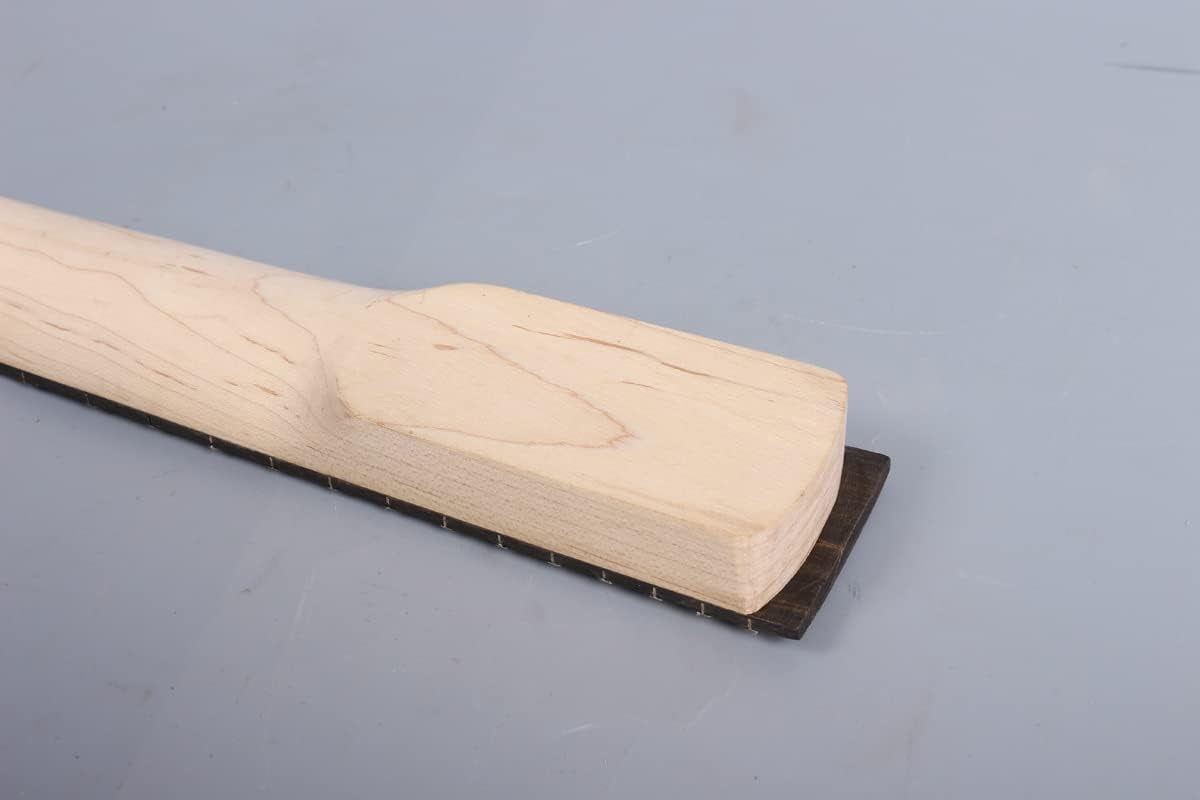 7String Guitar Neck 24Fret 25.5Inch Maple Wood with Rosewood Guitar Fretboard Wide Neck Paddle Head DIY Guitar Dot Inlay