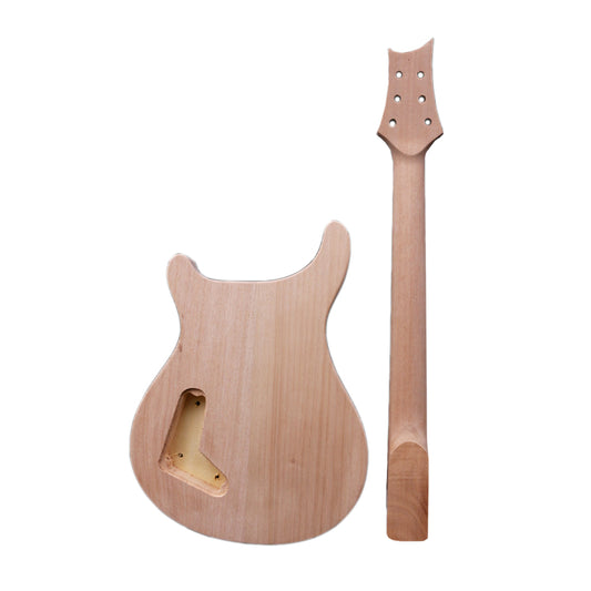 1Set Guitar Kit Guitar Neck 22Fret Quilted Maple Cap Guitar Body Mahogany Maple Guitar Fretboard DIY Guitar