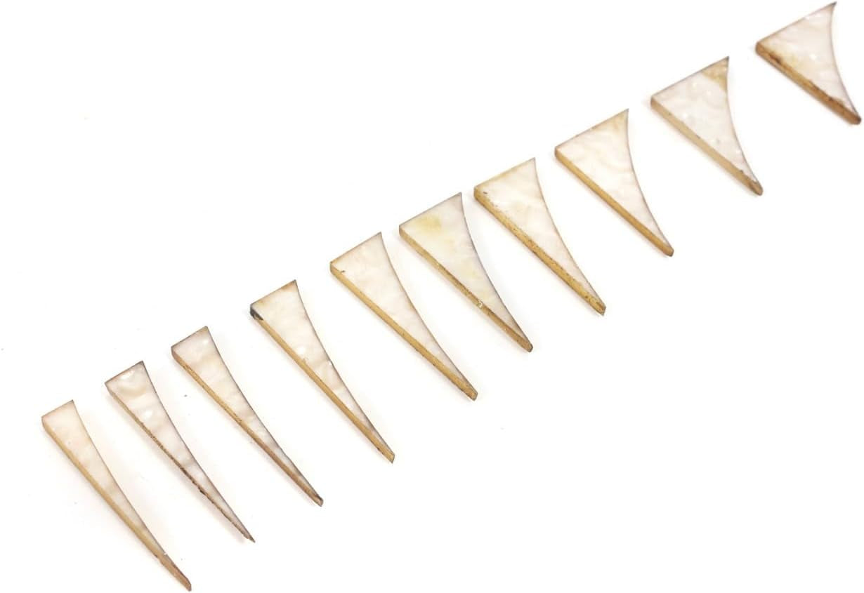 Guitar Fretboard Markers Inlay,Diy Fretboard Inlay for Electric Guitar,Pearl Shell(White Shark Fin)