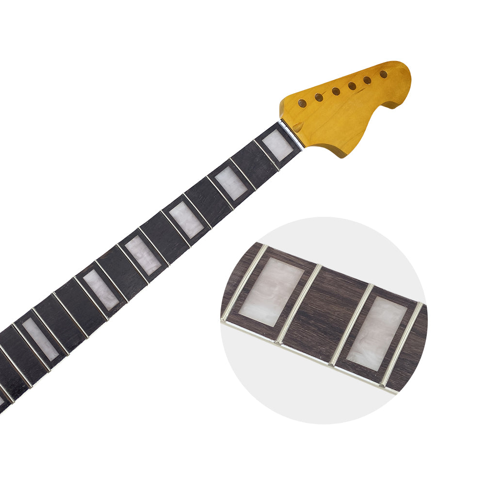 Yinfente Electric Guitar Neck 22 Fret 648 Inch Rosewood Fretboard Finish Paint Build Guitar