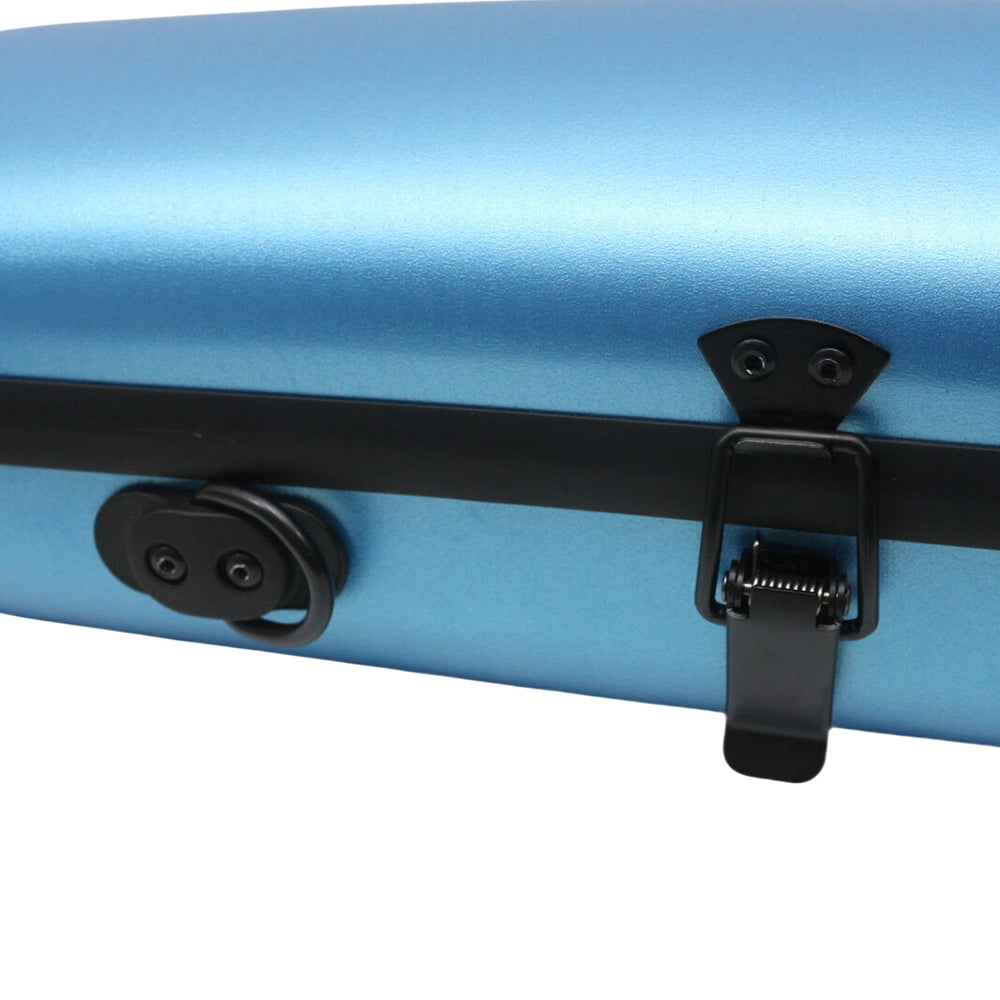 Yinfente Violin Case 4/4 Full Size Violin Box Silver Blue Color Mixed Carbon Fiber Violin Cases Strong Light (Blue)