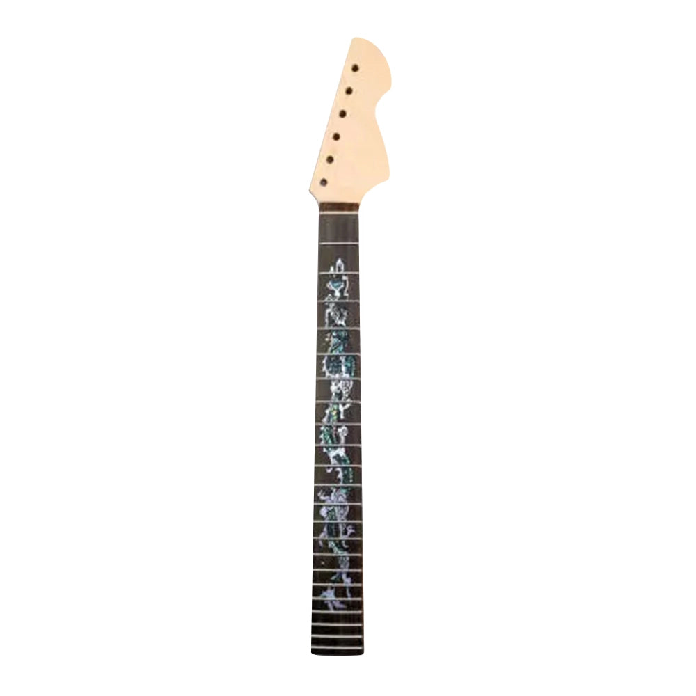 Yinfente New maple guitar neck 22fret 24.75inch scale dragon inlay Rosewood Fretboard