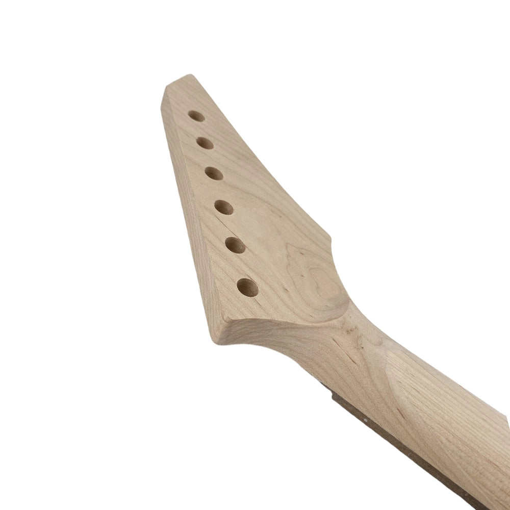 Yinfente New Reverse 24fret Guitar Neck Maple 25.5inch Rosewood Fretboard Bolt On Heel