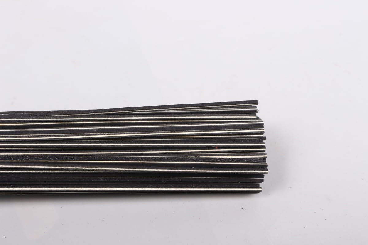 25 PCS Guitar Binding Purfling Strip Marquetry Inlay for Guitar,Black and White,Solid Wood Material(840X1.5X1.5Mm)