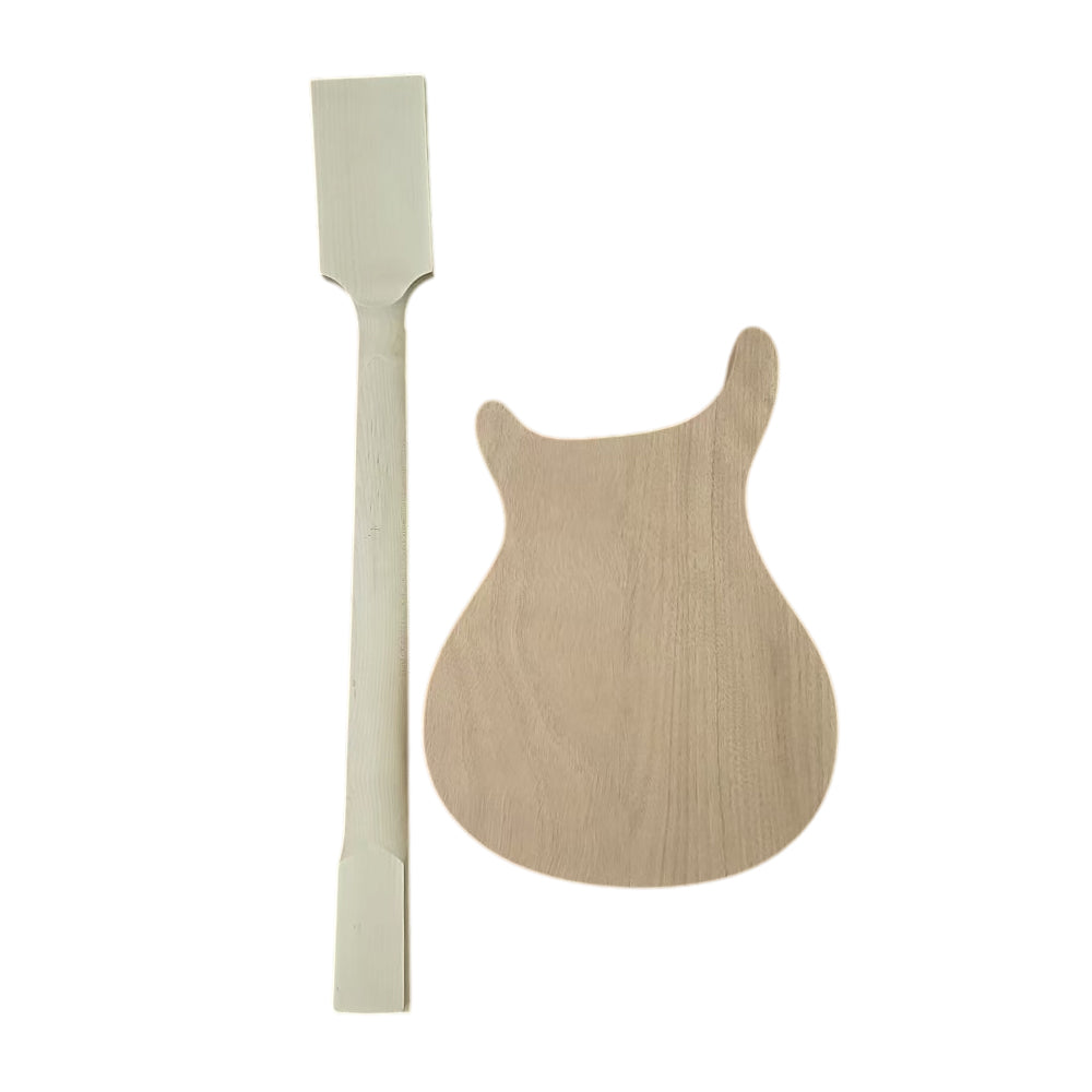 Yinfente bass guitar 4-string 22 frets 30 inch maple neck maple fretboard black dot inlays Mahogany body flamed maple Flat top