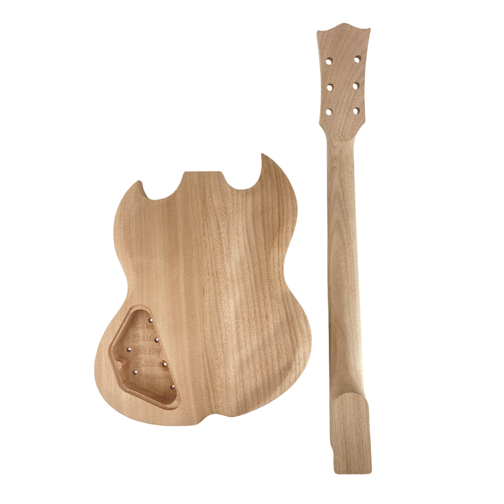 1Set Guitar Kit 22Fret 24.75Inch Set in Body Mahogany Rosewood Fretboard DIY Guitar