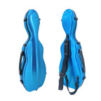 Yinfente 4/4 Violin Case Carbon Fiber Hard shell with Back strap handle Blue Hard Case