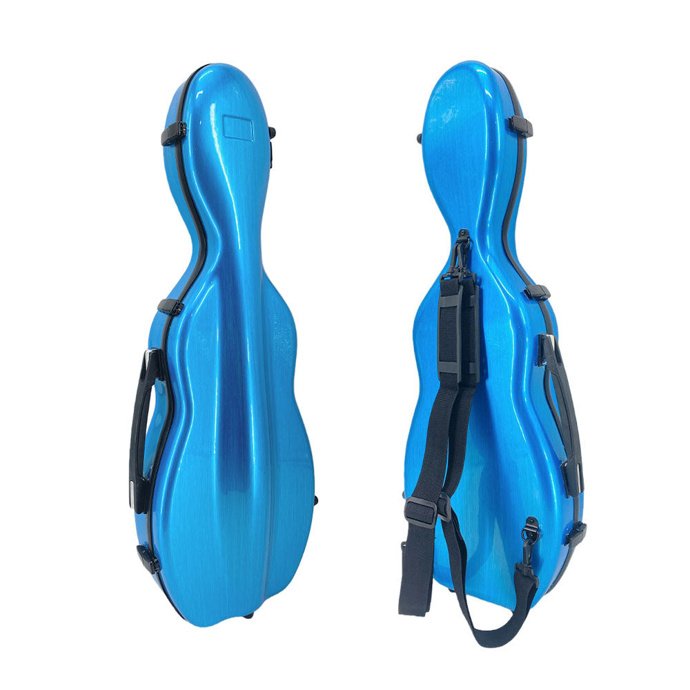 Yinfente 4/4 Violin Case Carbon Fiber Hard shell with Back strap handle Blue Hard Case