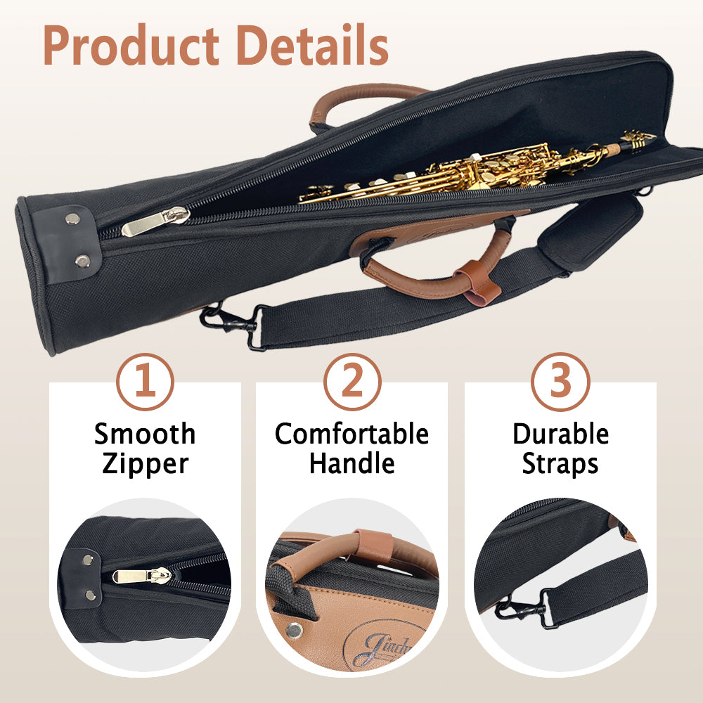 Yinfente Soprano Sax and Clarinet Bag Case Lightweight Soft Padded with Strap