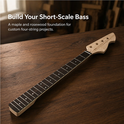 Yinfente New Bass guitar neck 20fret 30inch Maple Rosewood Fretboard Dots Inlay Bolt On