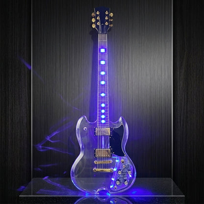 Yinfente LED Light Electric Guitar Transparent Acrylic Body Crystal Guitar Maple Neck Sweet Tone