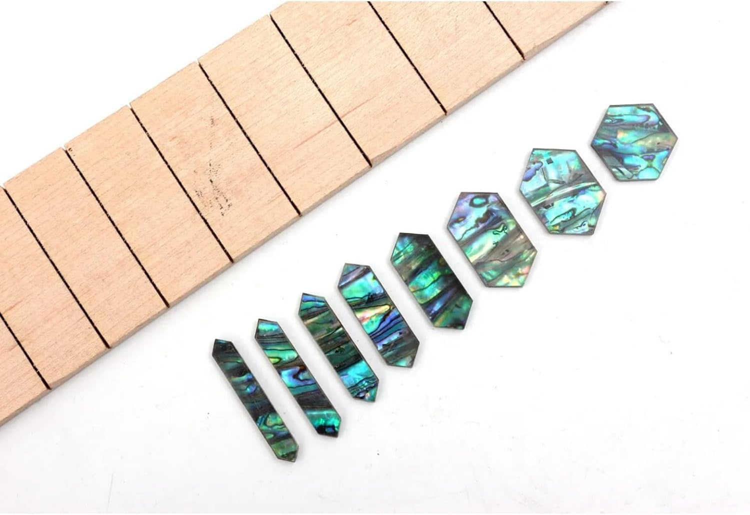 Guitar Fretboard Markers Inlay,Diy Fretboard Inlay for Electric Guitar,Abalone Shell Hexagon