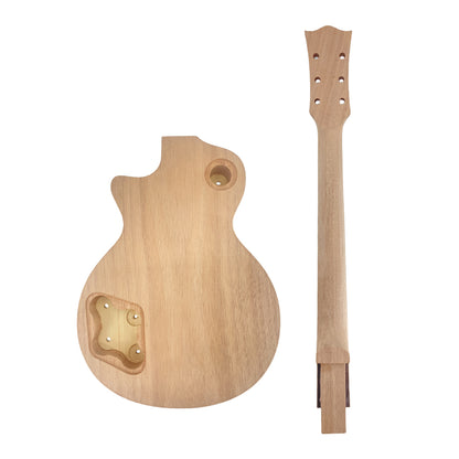 Yinfente 1set Guitar Kit DIY guitar Neck 22fret 628 Flame Maple Guitar Body Set in Heel DIY