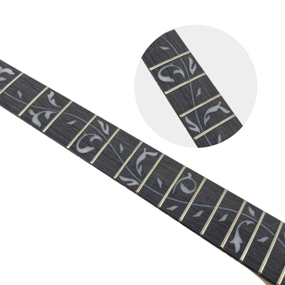 Yinfente Electric Guitar Neck 22 Fret 24.75Inch Mahogany Wood Rosewood Guitar Fretboard Vine Inlay Firebird Bolt on DIY Guitar Necks Tree Inlay