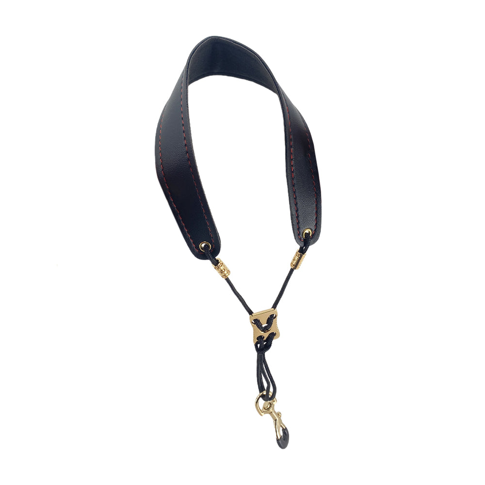 Saxophone Neck Strap Soft Leather Padded Comfort Music Instrument Strap for Alto Tenor Baritone Soprano Sax