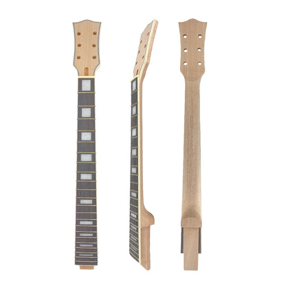 New Guitar Neck 22fret 24.75inch Mahogany Rosewood Fretboard Binding Head Set in