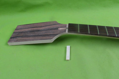 7-String Electric Guitar Neck Replacement, Maple Neck, Rosewood Fretboard, 22 Frets, 24.75 Inch Scale, Brown, Alloy Steel Strings