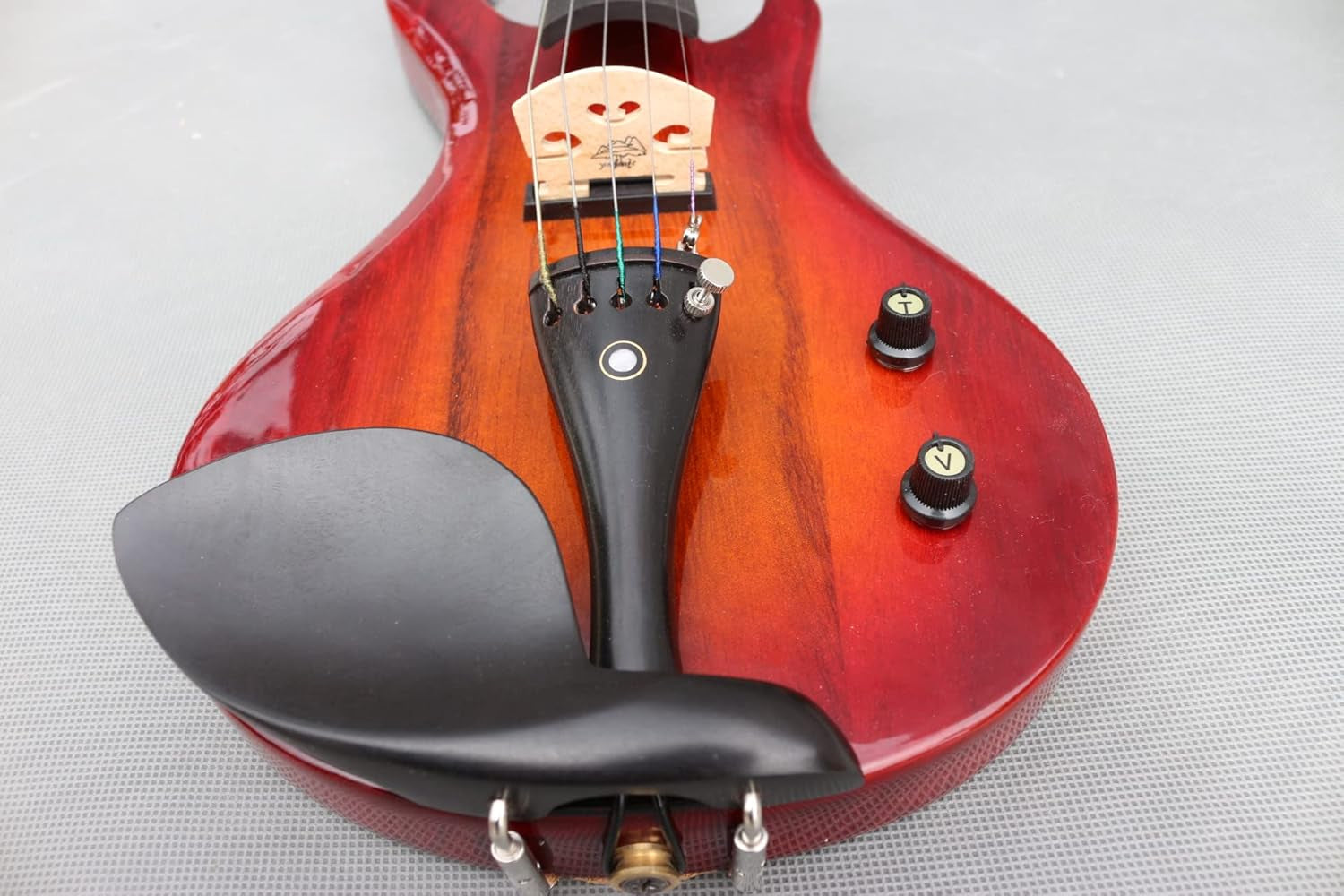 5String Violin 4/4 Electric Violin Guitar Shape Professional Solid Wood Violin with Ebony Fittings