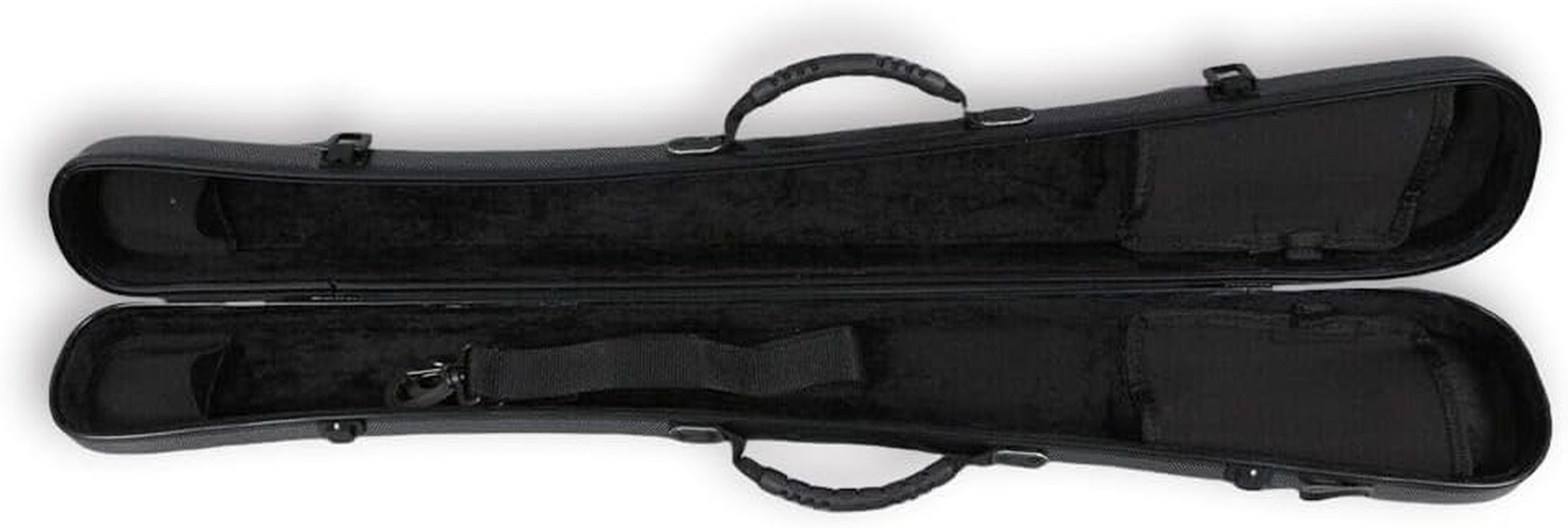 Double Bass Bow Case Carbon Fiber Bow Box String Bass Bow German Bow Hold 2Pcs Bows Strong (Black)
