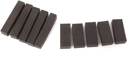 4/4 Violin Nut Saddle Pure Ebony Wood Replace Violin Nut Saddle 4/4 3/4 Size Violin Accessories Blank Wood (2Set)