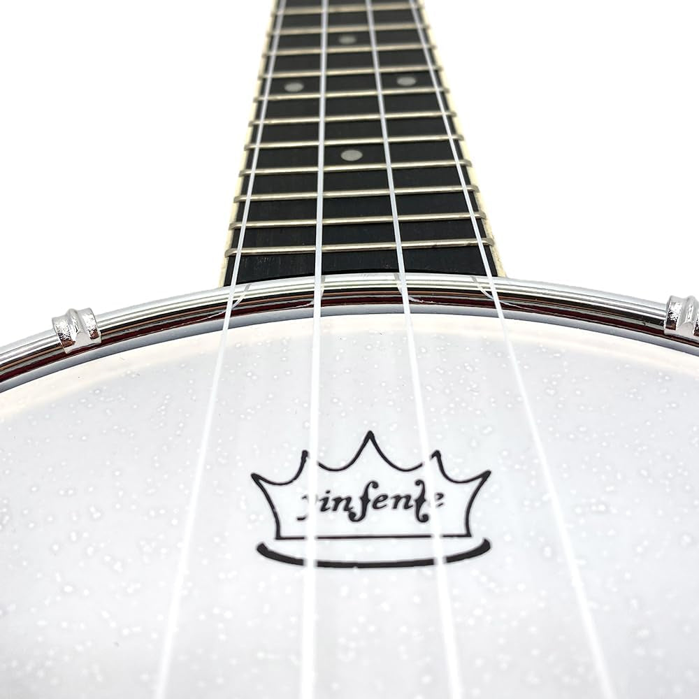4-String Banjo Ukulele, Banjolele 23 Inch Concert Size with Premium REMO Head, Mini Banjo Uke Beginner Kit with Gig Bag, Banjos Strap, Strings, Pickup, Picks, Ruler, Wrench
