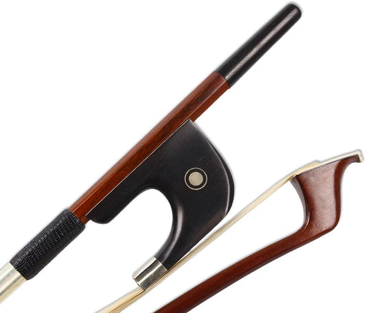 3/4 Upright Double Bass Bow Brazilwood German Bow Natural Bow Hair Well Balanced
