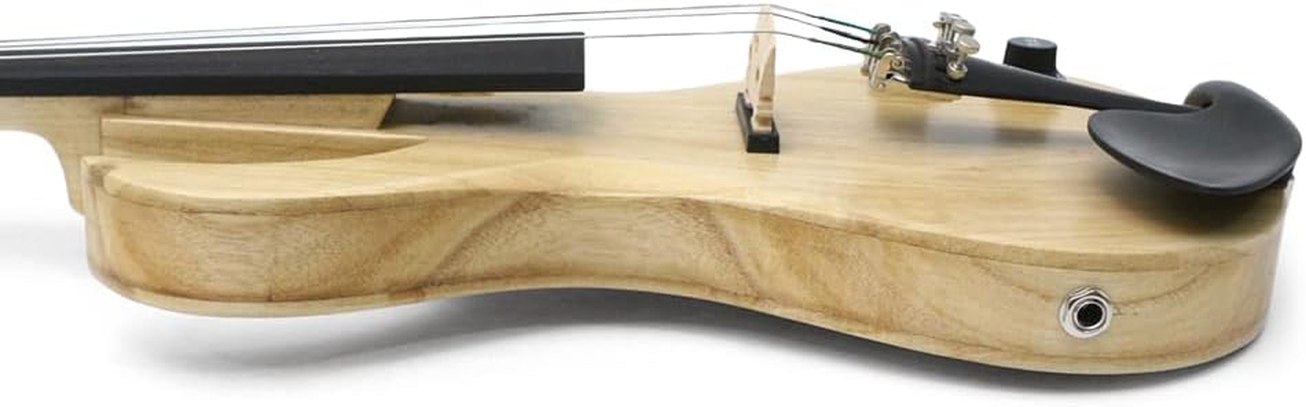 5 String Electric Violin 4/4 Full Size Solid Wood Beginner Violin Guitar Shape Ebony Parts with Case,Bow,Cleaning Cloth,Rosin