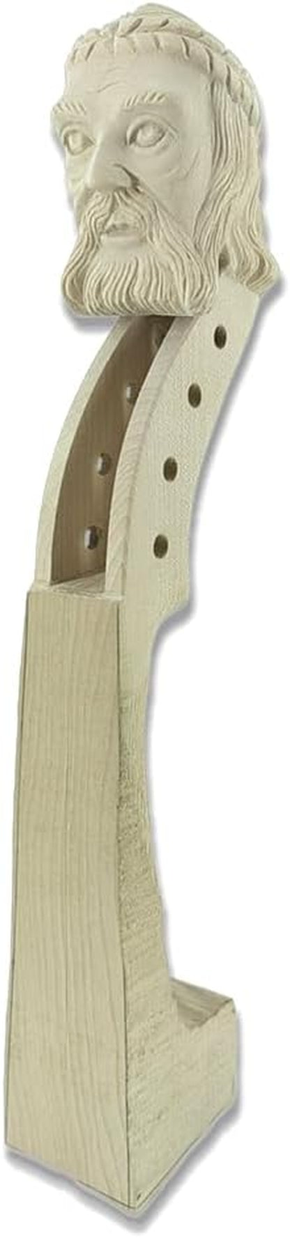 4/4 Violin Neck Maple Wood Handcrafted Violin Neck 4 String Solid Wood Violin Replacement Violin Accessories (Man)