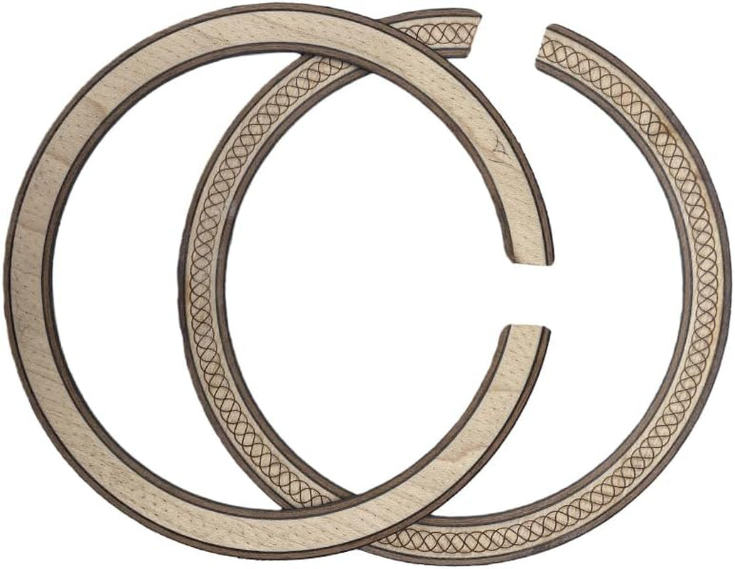 2PCS Guitar Rosette for Guitar Construction Solid Wood Material 110 * 12 * 0.8Mm Guitar Sound Hole for Luthier #22