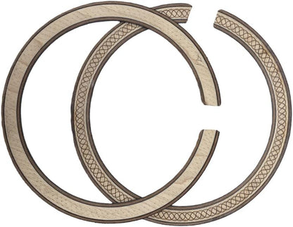 2PCS Guitar Rosette for Guitar Construction Solid Wood Material 110 * 12 * 0.8Mm Guitar Sound Hole for Luthier #22