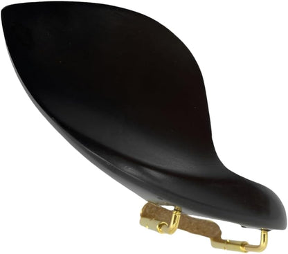 Violin Chin Rest for 1/2 Ebony Wood Violin Bracket with Chin Rest Clamp Fiddle Right Hand