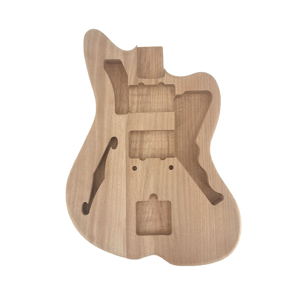 Yinfente Mahogany Electric Guitar Body Bolt on Heel pickup DIY Unfinished HH pickups