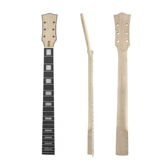 2x Yinfente New Guitar Neck 22fret 25.5inch Maple wood Rosewood Fretboard Block Inlay Binding Head