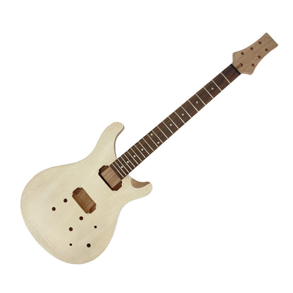 Yinfente 1set Guitar Kit Guitar Neck Mahogany 22 fret rosewood fretboard inlays PRS Guitar Body Mahogany Flame Maple wood DIY Guitar