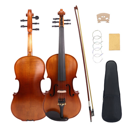 Yinfente 5 String Acoustic Viola 16 inch Student Beginner Professional Handcrafted Complete Viola Instrument With Case Brazil Bow