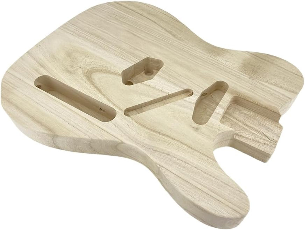 Unfinished Guitar Body, Paulownia Wood Electric Guitar Body for DIY Guitar Building & Customization Projects