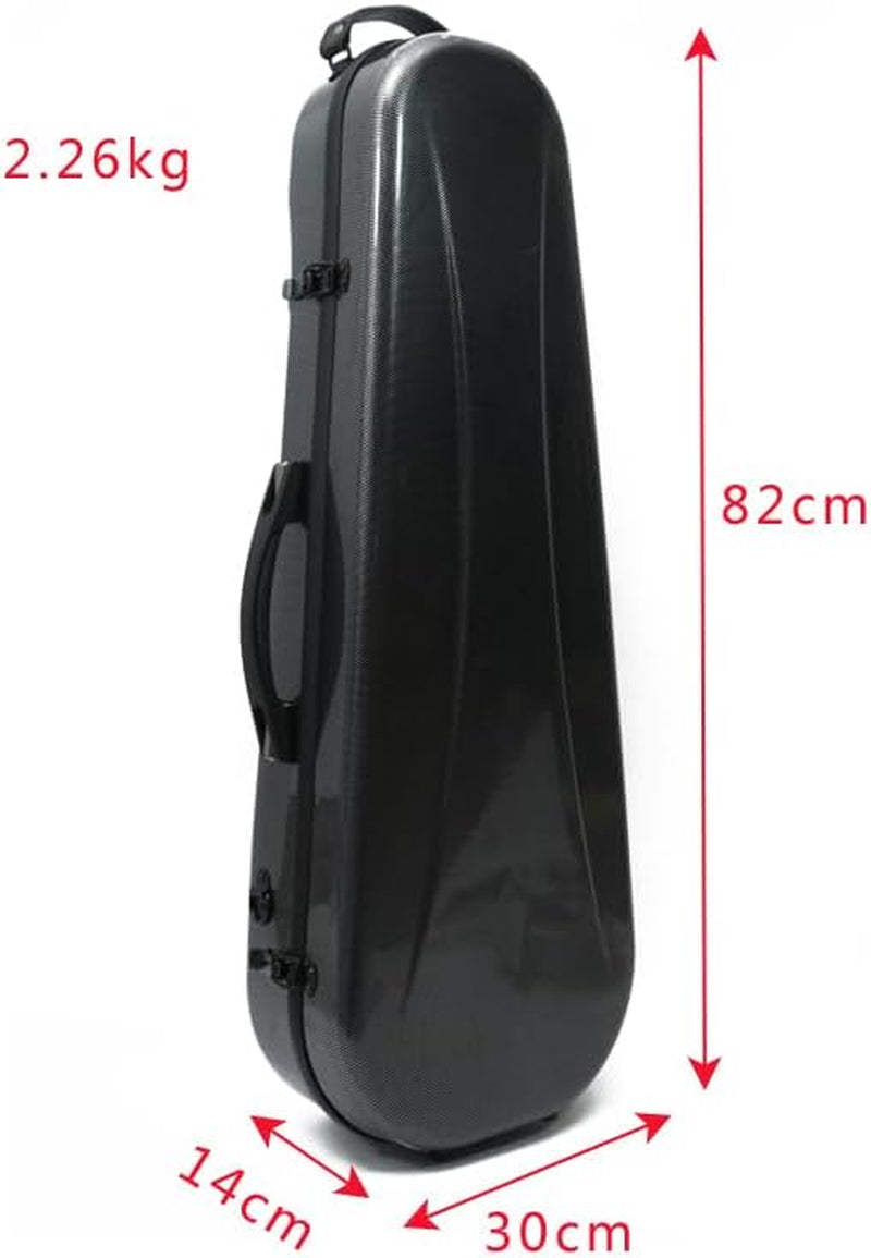 Viola Case 15-16 Inch Adjustable Viola Box Strong Light Carbon Fiber Hard Shell,Black