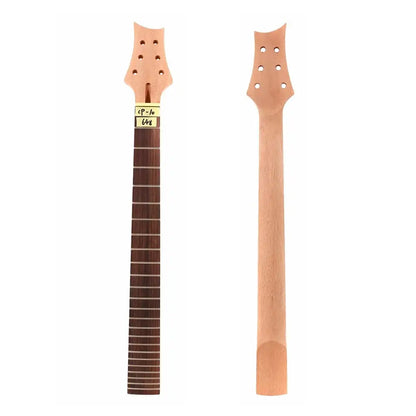 Yinfente Electric Guitar Neck 24Fret 25.5inch Mahogany+ebony Bolt on heel DIY Guitar Project