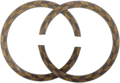2*PCS Guitar Rosette for Acoustic Guitar Construction Solid Wood Material 110 * 12 * 0.8Mm Guitar Sound Hole for Replace #37