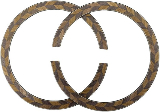 2*PCS Guitar Rosette for Acoustic Guitar Construction Solid Wood Material 110 * 12 * 0.8Mm Guitar Sound Hole for Replace #37
