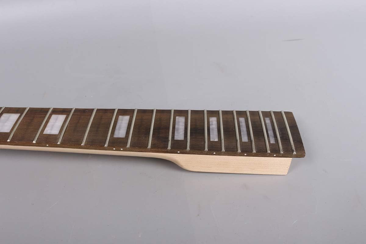 Bass Guitar Neck 22 Fret 30Inch Maple Rosewood Fretboard Block Inlay Paddle Head Small Child Bass Guitar Necks DIY