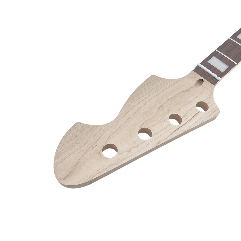 Yinfente unfinished Bass guitar neck 20fret 30inch Maple Rosewood fretboard Nice Inlay DIY electric guitar