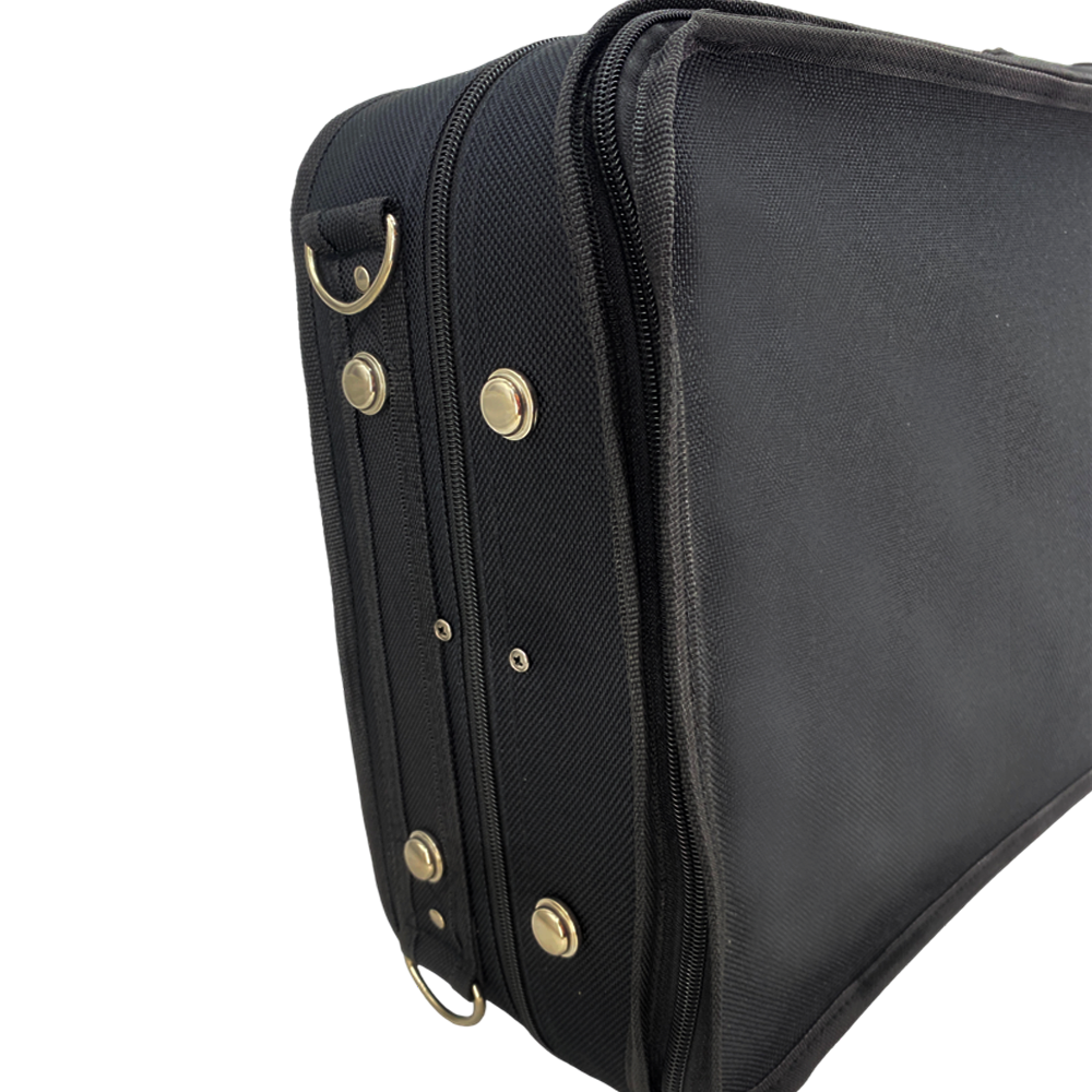 Yinfente Oblong Wooden Double Full Size Violin Case Viola Case for 15-16.5Inch with Adjustable Backstrap Four Bow Holders Thinck Padding