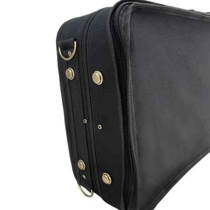 Yinfente Oblong Wooden Double Full Size Violin Case Viola Case for 15-16.5Inch with Adjustable Backstrap Four Bow Holders Thinck Padding