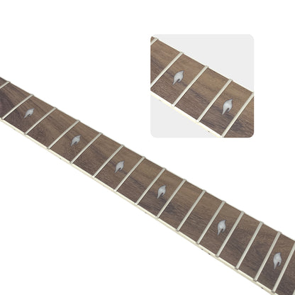 yinfente Unfinished guitar neck nice inlay replacement 22Fret 25inch Mahogany Rosewood Fretboard