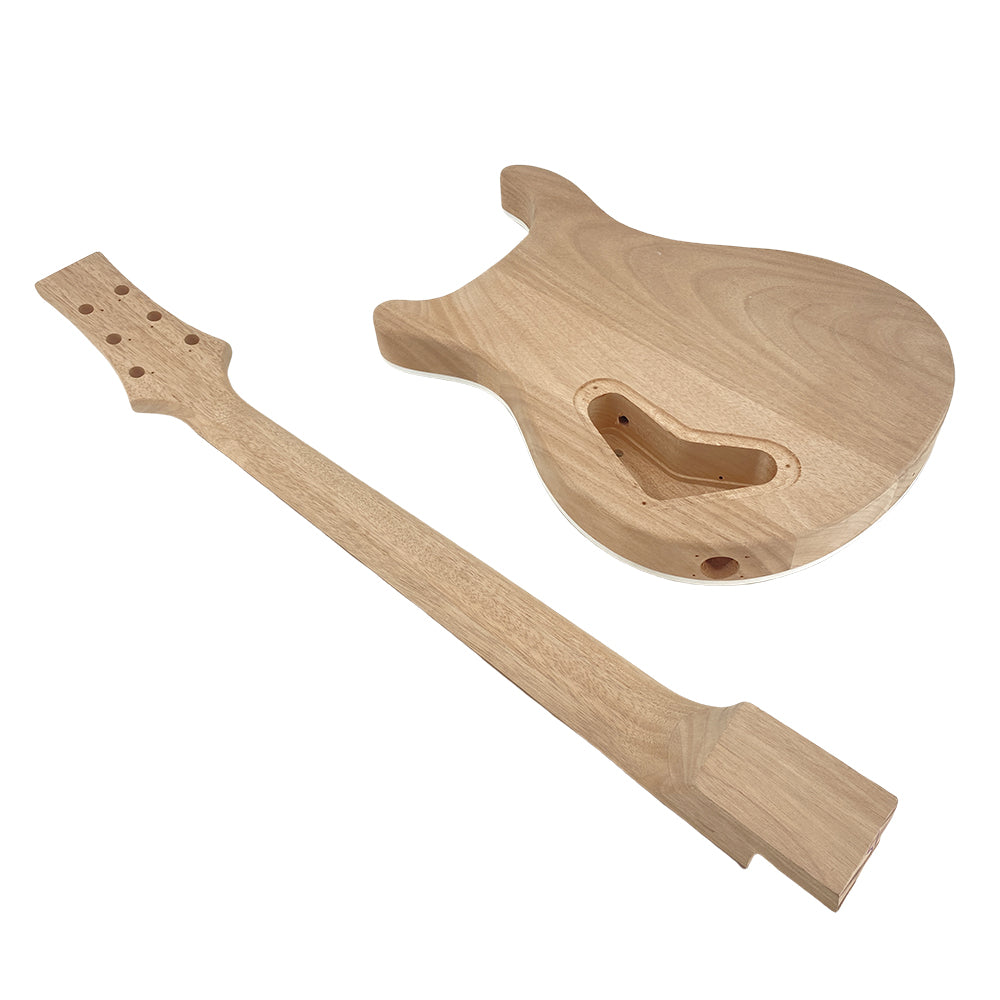 Yinfente 1set Guitar Kit Guitar Neck Mahogany 22 fret rosewood fretboard inlays PRS Guitar Body Mahogany Flame Maple wood DIY Guitar