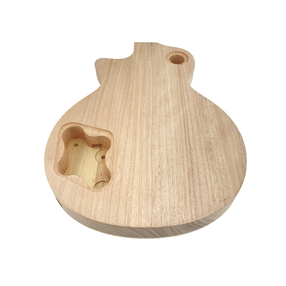 Yinfente Electric Guitar Body unfinished with Binding Flame Maple veneer for DIY H-H style Bolt on
