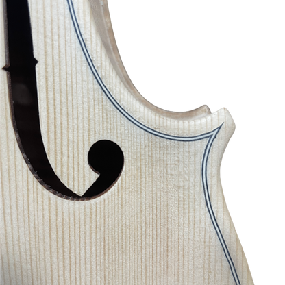 Yinfente Handmade 4/4 size Violin with Flame Maple Back white Unfinished