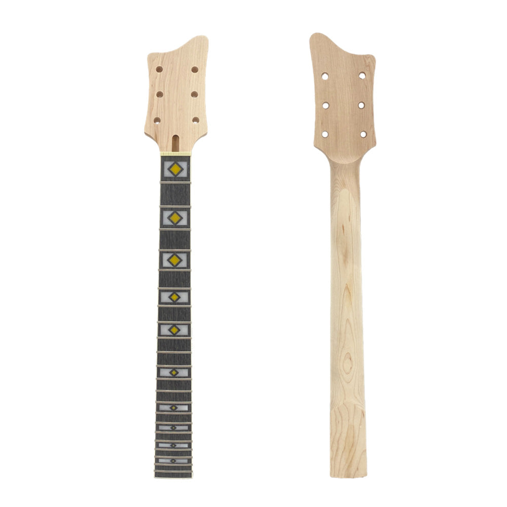 Yinfente New guitar neck 22fret 24.75inch Paddle Head Block Inlay Maple Rosewood Fretboard